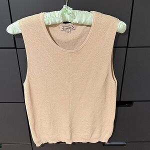 Nanette Lepore Gold Sparkle Sleeveless Tank Top